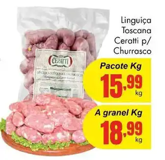 Barbosa Supermercados Linguica Toscana Ceratti p/ Churrasco 1kg oferta