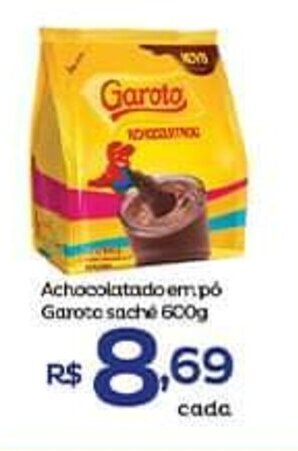 Super Lagoa Achocolatado em po Garoto Sache 600g oferta