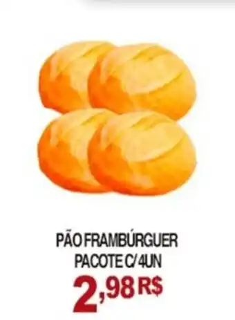 Mercadão Atacadista Pao framburguer pacote c/4un oferta