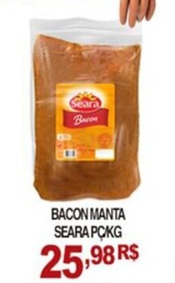 Mercadão Atacadista Bacon Manta Seara pc/kg oferta