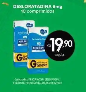 Drogarias Max Desloratadina 5mg 10 comprimidos oferta