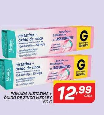 GBarbosa Pomada nistatina + óxido de zinco medley oferta