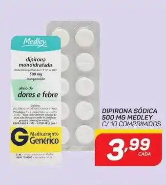 GBarbosa Dipirona sódica medley c- 10 comprimidos oferta