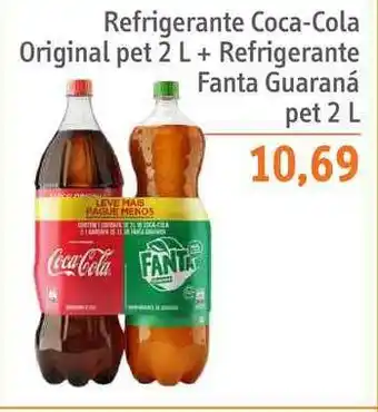 Sonda Refrigerante Coca Cola Original + Refrigerante Fanta Guaraná 2L oferta