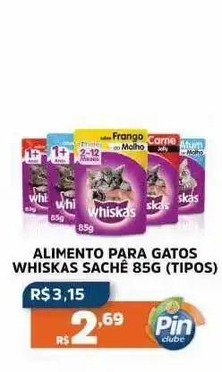 Pinheiro Supermercado Alimento para gatos whiskas tipos oferta