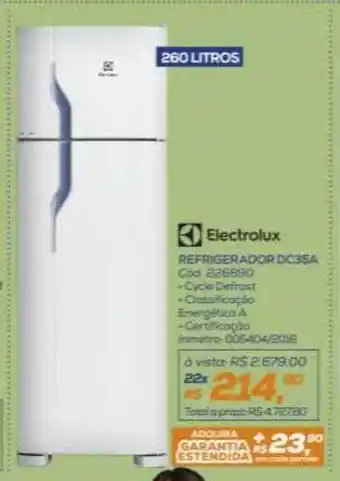 Lojas Colombo Electrolux refrigerador dc35a oferta