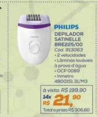 Lojas Colombo Philips depilador satinelle bre225 00 oferta