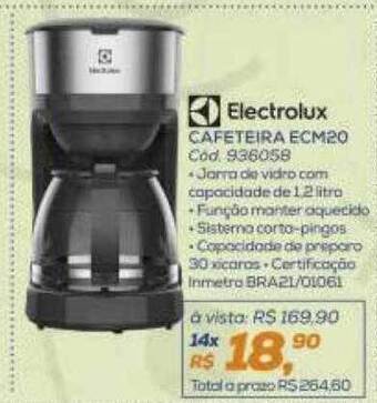 Lojas Colombo Electrolux cafeteira ecm20 oferta