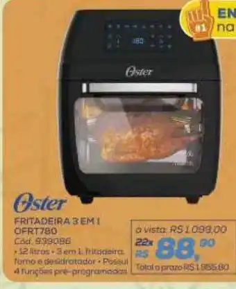 Lojas Colombo Oster fritadeira 3 em 1 ofrt780 oferta