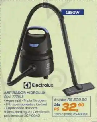 Lojas Colombo Electrolux aspirador hidrolux oferta