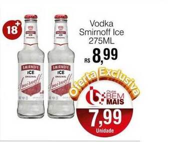 Supermercado Bem Barato Vodka smirnoff ice oferta