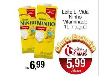 Supermercado Bem Barato Leite l. vida ninho vitaminado integral oferta