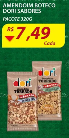 Assaí Atacadista Amendoim Boteco Dori Sabores 320g oferta