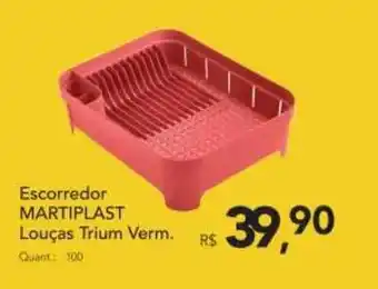 Escorredor Martiplast Louças Trium Verm.