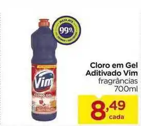Carrefour Cloro Em Gel Aditivado Vim 700ml oferta