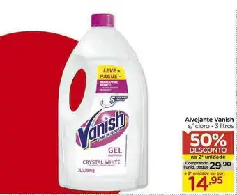 Carrefour Alvejante Vanish 50% Desconto Na 2a Unidade oferta