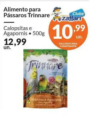 Zaffari Alimento Para Pássaros Trinnare 500g oferta