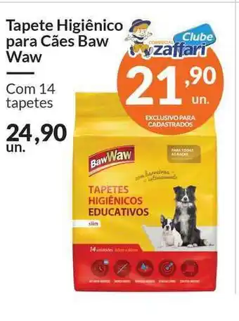 Zaffari Tapete Higiênico Para Cães Baw Waw oferta