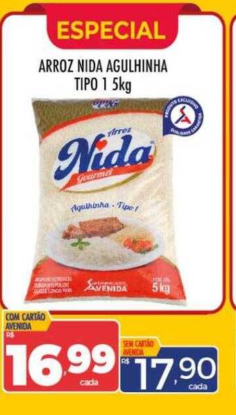 Supermercados Avenida Arroz nida agulhinha tipo 1 oferta