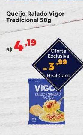 Villarreal Supermercados Queijo ralado vigor tradicional oferta