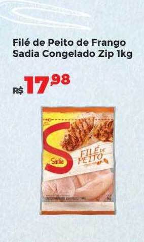 Villarreal Supermercados Filé de peito de frango sadia congelado zip oferta