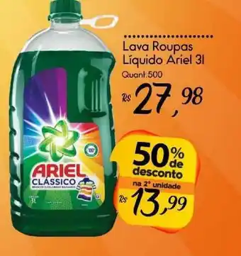 Giassi Supermercados Lava Roupas Líquido Ariel Clássico 3L oferta