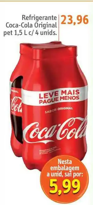 Sonda Refrigerante Coca Cola Original 1.5L c/4 unids. oferta