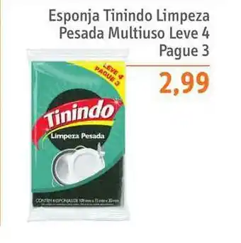 Sonda Esponja Tinindo Limpeza Pesada Multiuso Leve 4 Pague 3 oferta