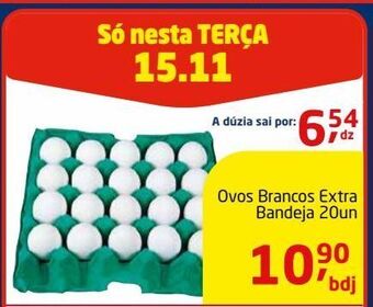 Tenda Atacado Ovos brancos extra bandeja 20un oferta