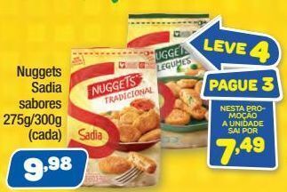 Costazul Supermercados Nuggets sadia 275g/300g oferta