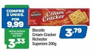 Biscoitos cream cracker 200g