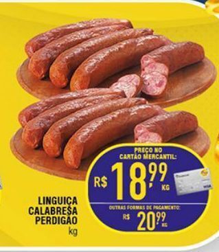 Mercantil Rodrigues Linguiça calabresa perdigão kg oferta