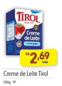 Supermercados Condor Creme de Leite Tirol 200g tp oferta
