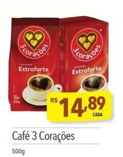 Supermercados Condor Cafe 3 Coracoes 500g oferta