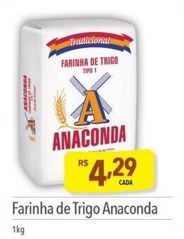 Supermercados Condor Farinha de Trigo Anaconda 1kg oferta