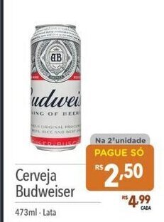 Supermercados Condor Cerveja Budweiser 473ml oferta