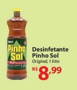 Super Bompreço Desinfetante Pinho Sol 1L oferta