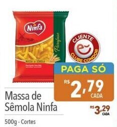Supermercados Condor Massa de Semola Ninfa 500g oferta