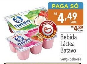 Supermercados Condor Bebida Lactea Batavo 540g oferta
