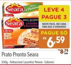 Supermercados Condor Prato Pronto Seara 350g oferta