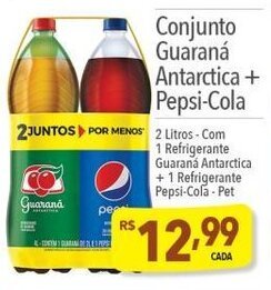 Supermercados Condor Conjunto Guarana Antarctica + Pepsi Cola oferta