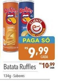 Supermercados Condor Batata Ruffles 134g oferta
