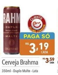 Supermercados Condor Cerveja Brahma 350ml oferta