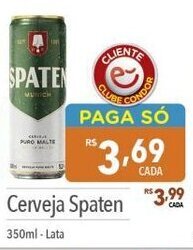 Supermercados Condor Cerveja Spaten 350ml oferta