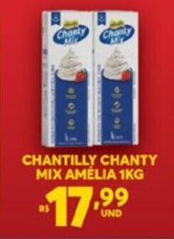 Atacadão Centro Sul Chantilly Chanty Mix Amelia 1kg oferta