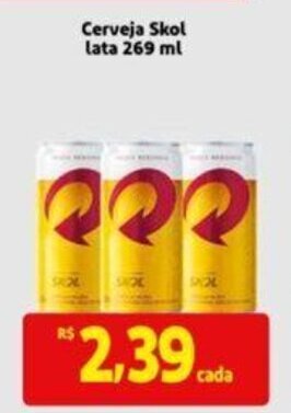 Cerveja Skol Lata 269ml