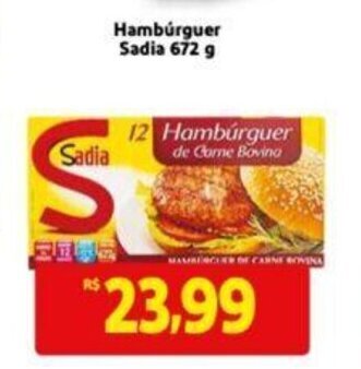 Extra Supermercado Hamburguer Sadia 672g oferta