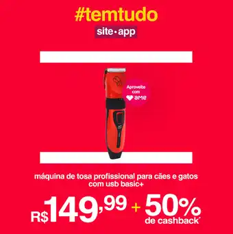 Lojas Americanas Maquina de Tosa Profissional para caes e gatos com usb basic oferta
