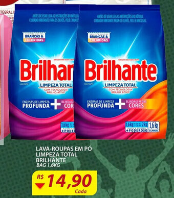 Assaí Atacadista Lava roupas em po Limpeza Total Brilhante 1.6kg oferta