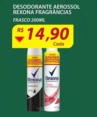 Assaí Atacadista Desodorante Aerossol Rexona Frag. 200ml oferta
